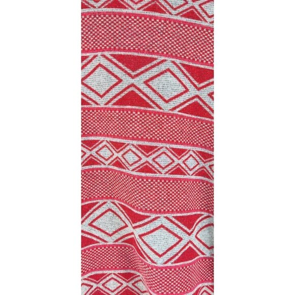 Forever 21 Poncho Top Cape Wrap Dark Orange Cowl Neck Geometric Tribal - Picture 9 of 9